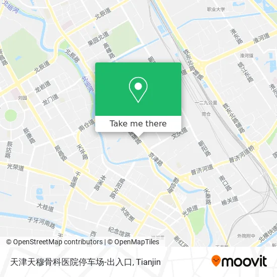 天津天穆骨科医院停车场-出入口 map