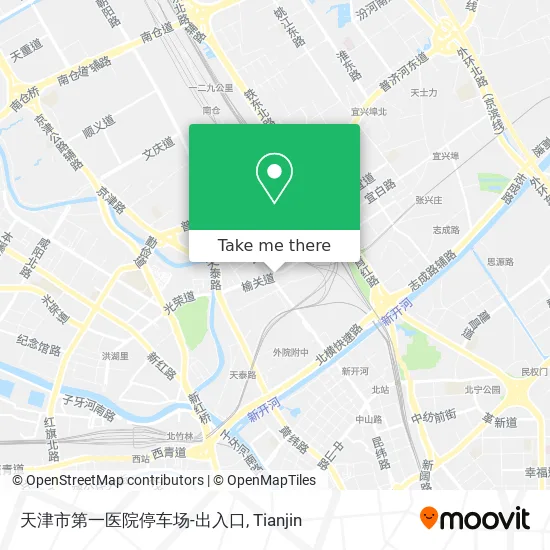 天津市第一医院停车场-出入口 map
