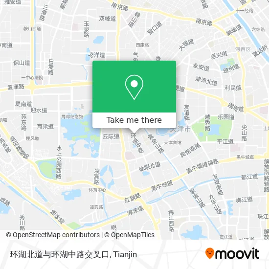 环湖北道与环湖中路交叉口 map