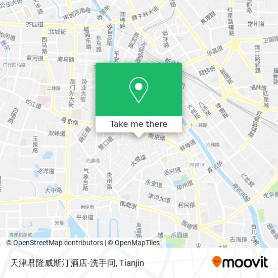 天津君隆威斯汀酒店-洗手间 map