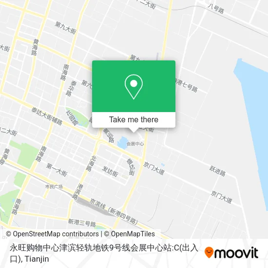 永旺购物中心津滨轻轨地铁9号线会展中心站:C(出入口) map
