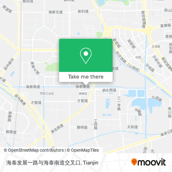 海泰发展一路与海泰南道交叉口 map