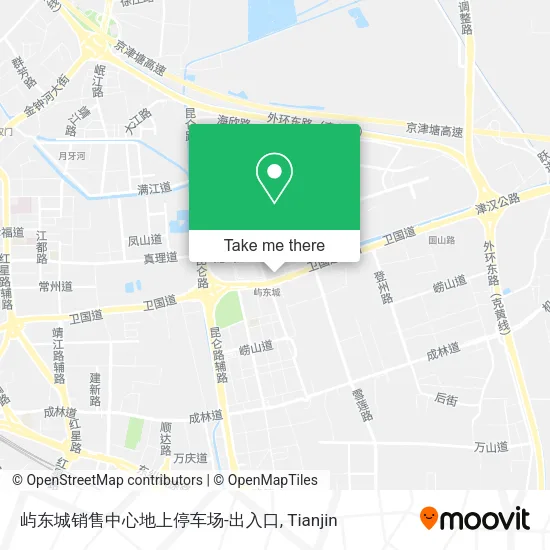 屿东城销售中心地上停车场-出入口 map