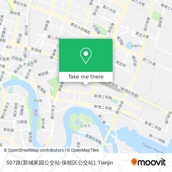 507路(新城家园公交站-保税区公交站) map