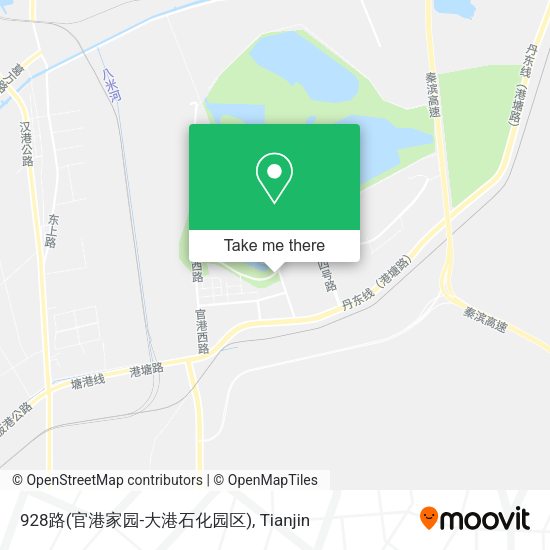 928路(官港家园-大港石化园区) map