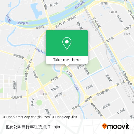 北辰公园自行车租赁点 map