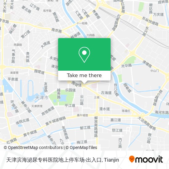 天津滨海泌尿专科医院地上停车场-出入口 map