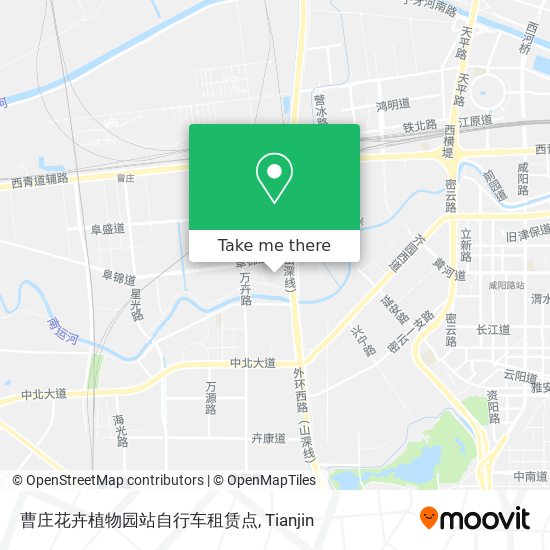 曹庄花卉植物园站自行车租赁点 map