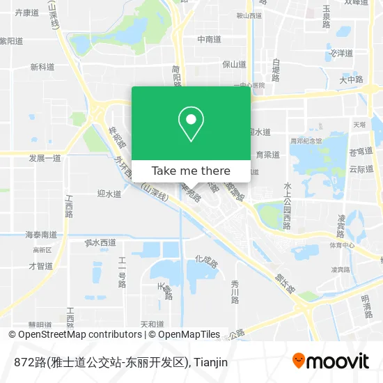 872路(雅士道公交站-东丽开发区) map