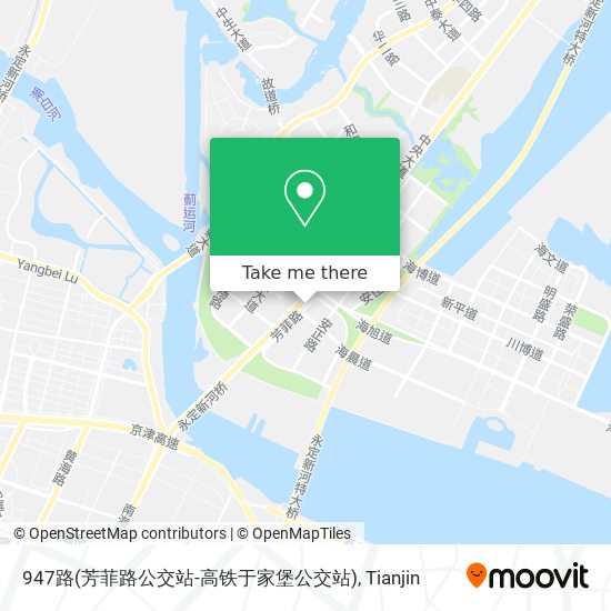 947路(芳菲路公交站-高铁于家堡公交站) map