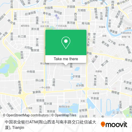 中国农业银行ATM(鞍山西道与南丰路交口处信诚大厦) map
