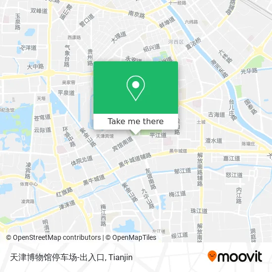 天津博物馆停车场-出入口 map