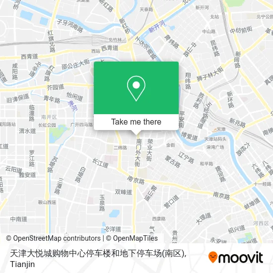天津大悦城购物中心停车楼和地下停车场(南区) map
