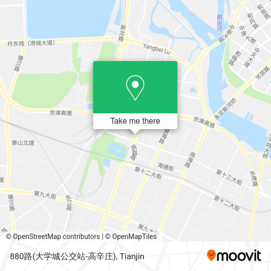 880路(大学城公交站-高辛庄) map