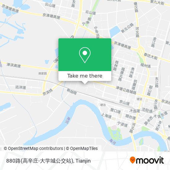 880路(高辛庄-大学城公交站) map