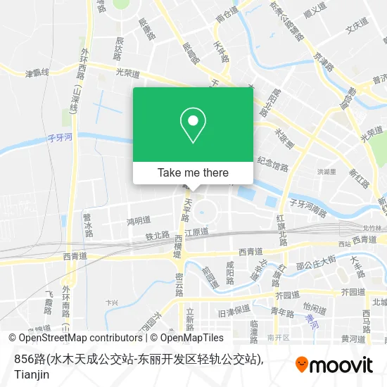 856路(水木天成公交站-东丽开发区轻轨公交站) map