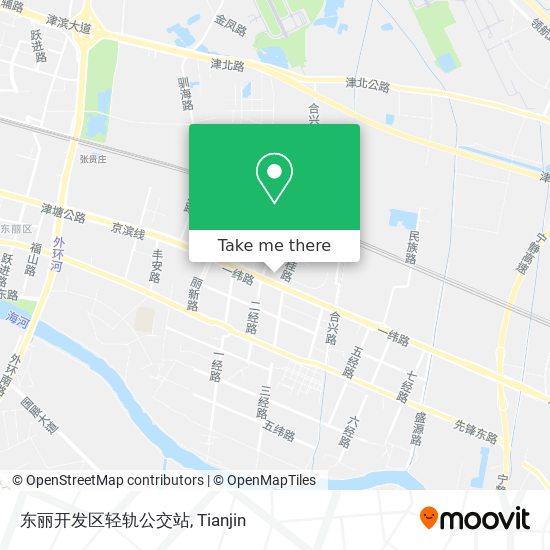 东丽开发区轻轨公交站 map