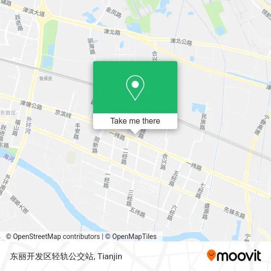 东丽开发区轻轨公交站 map