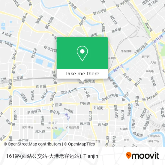 161路(西站公交站-大港老客运站) map