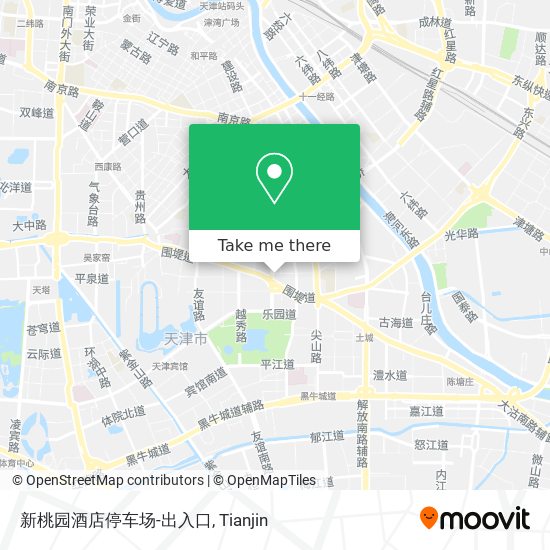新桃园酒店停车场-出入口 map