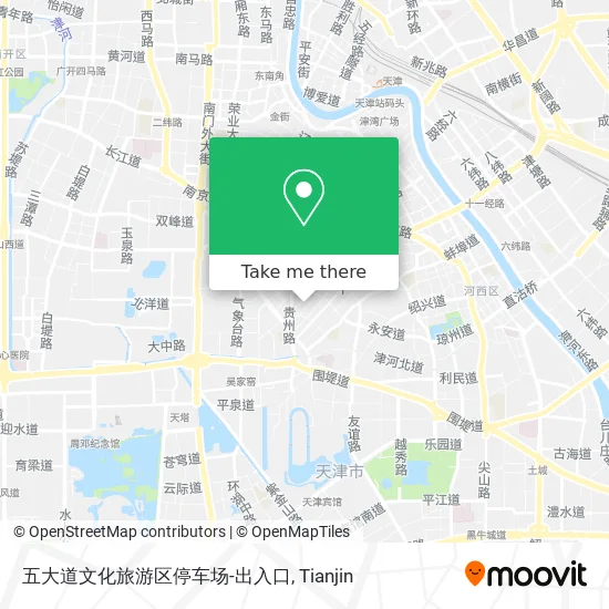 五大道文化旅游区停车场-出入口 map