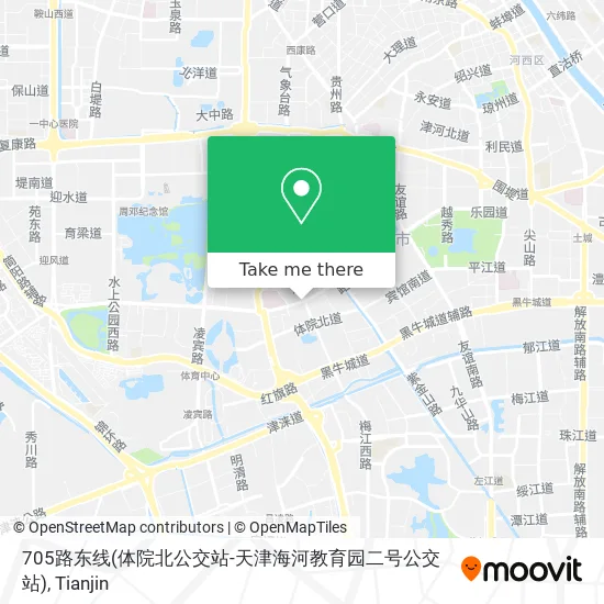 705路东线(体院北公交站-天津海河教育园二号公交站) map