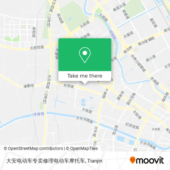 大安电动车专卖修理电动车摩托车 map