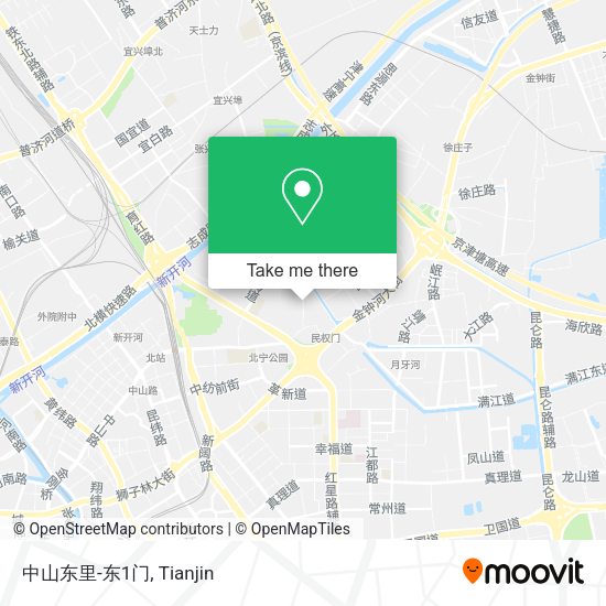 中山东里-东1门 map