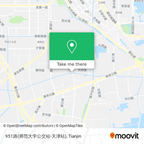 951路(师范大学公交站-天津站) map