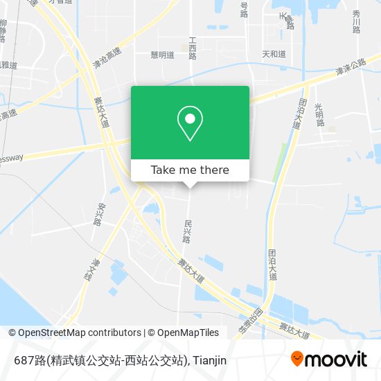 687路(精武镇公交站-西站公交站) map