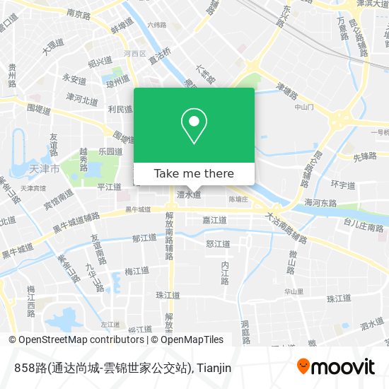 858路(通达尚城-雲锦世家公交站) map