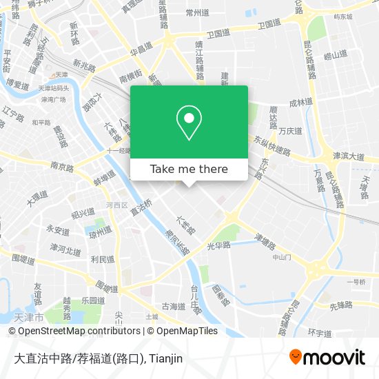 大直沽中路/荐福道(路口) map