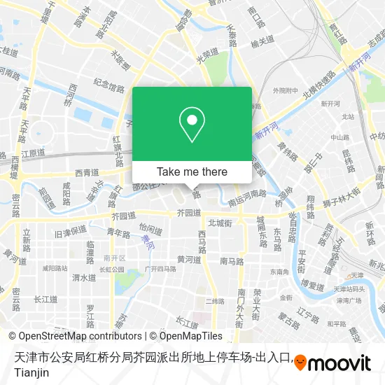 天津市公安局红桥分局芥园派出所地上停车场-出入口 map