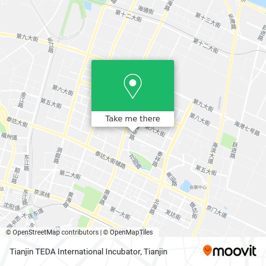 Tianjin TEDA International Incubator map