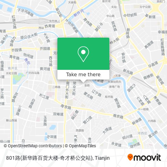 801路(新华路百货大楼-奇才桥公交站) map