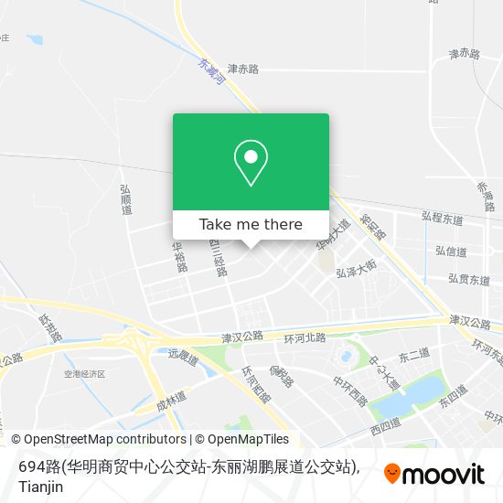 694路(华明商贸中心公交站-东丽湖鹏展道公交站) map