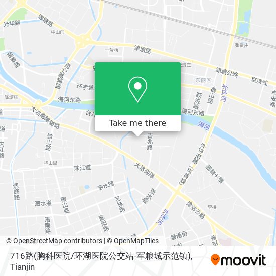 716路(胸科医院/环湖医院公交站-军粮城示范镇) map