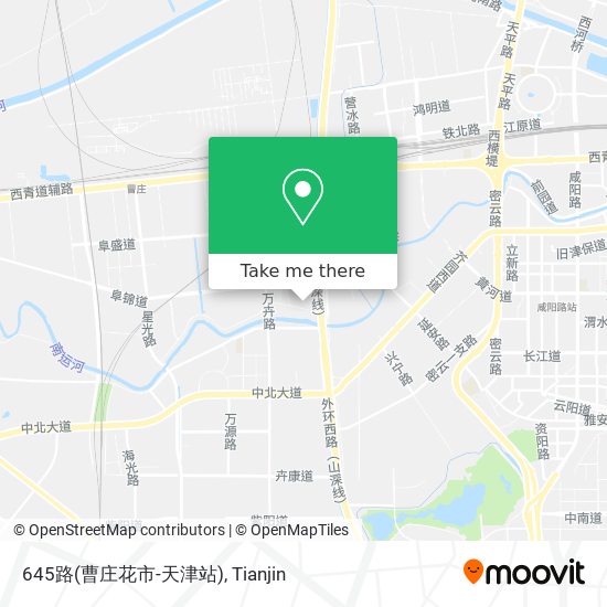 645路(曹庄花市-天津站) map