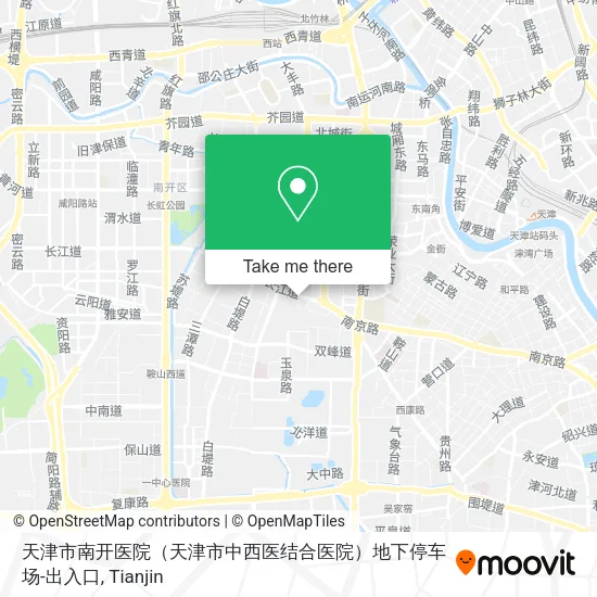 天津市南开医院（天津市中西医结合医院）地下停车场-出入口 map