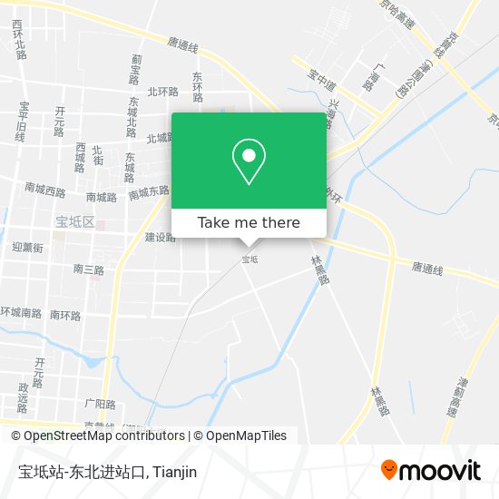 宝坻站-东北进站口 map