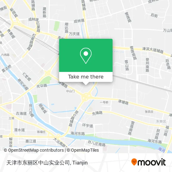 天津市东丽区中山实业公司 map