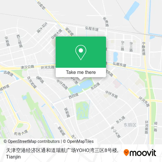 天津空港经济区通和道瑞航广场YOHO湾三区8号楼 map