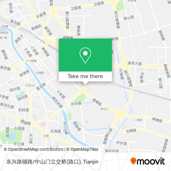 东兴路辅路/中山门立交桥(路口) map