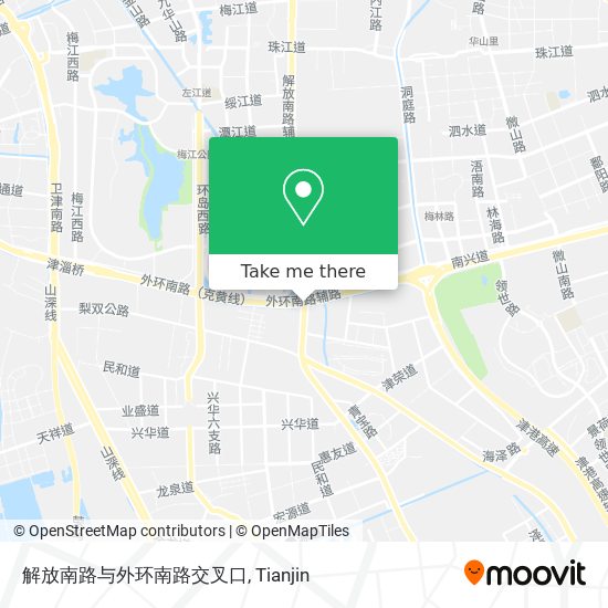 解放南路与外环南路交叉口 map