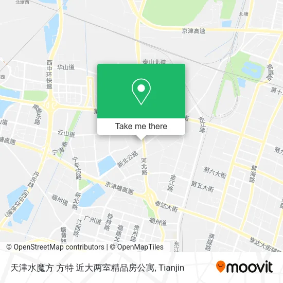天津水魔方 方特 近大两室精品房公寓 map