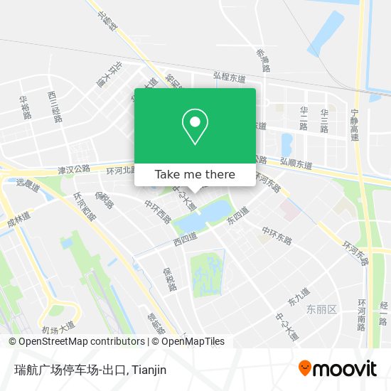 瑞航广场停车场-出口 map