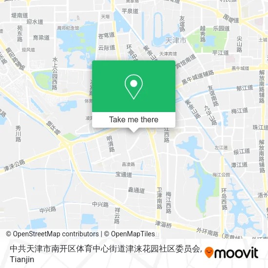 中共天津市南开区体育中心街道津涞花园社区委员会 map