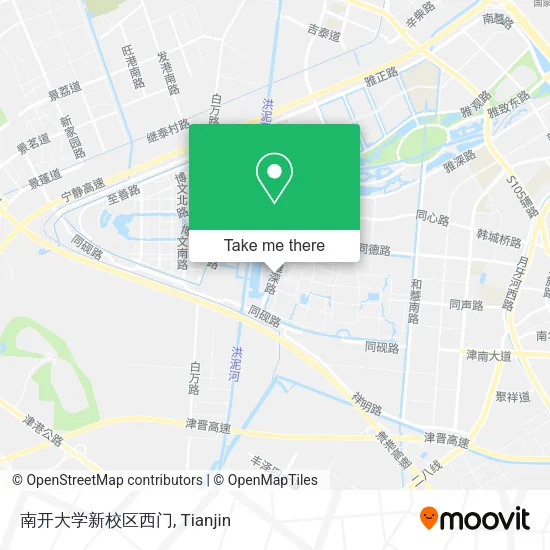 南开大学新校区西门 map