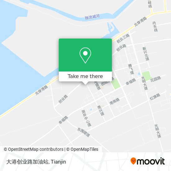 大港创业路加油站 map