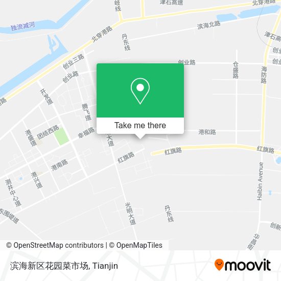 滨海新区花园菜市场 map